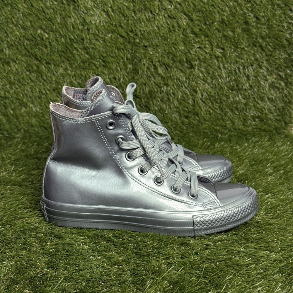 Converse Chuck Taylor All Star Metallic High Top Silver Women 5.5 157630C
